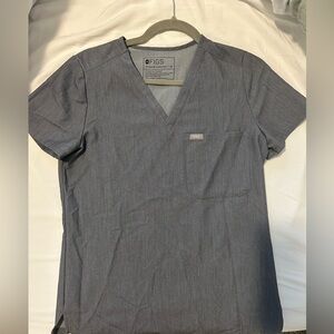 Figs XS Catarina One-Pocket Scrub Top— Graphite